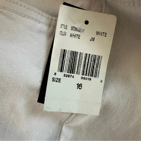 Kut from the Kloth Women’s White Mid-Rise Denim Crop Skinny Jeans Size 16 NWT - Picture 7 of 8